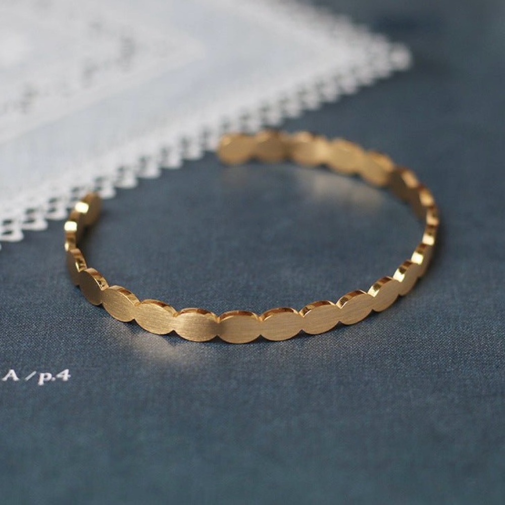 Open Edit Ellipse Cuff Bracelet - Picture 2 of 12